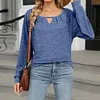 Gioiacombo&trade; Top T-shirt a maniche lunghe larghe da donna