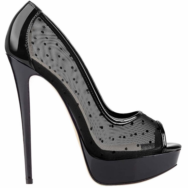 150mm Platforms Muslin Red Bottoms Heels Pumps