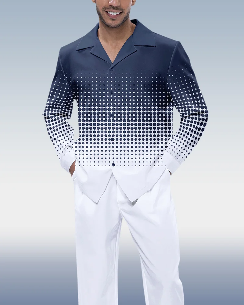 Suitmens Men's White Long Sleeve Walking Suit 002