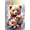 (40*60cm)Flower Bear - Full Round Drill Diamond Painting
