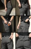 Men's Quick Dry Elastic Fabric Tear Resistant Tactical Multi Pocket Cargo Pants by Inlyline