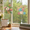 2pcs Cacti and Succulents DIY Acrylic Diamond Painting Wind Chime for Adult 5D Diamond Painting Suncatcher with Crystal Pendant Double Sided Hanging Diamonds Art Paint Ornament Gift for Home