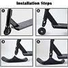 1 Pair Scooter Sled Ski Sleigh Snow Sledge Board Set Ski Scooter for Child Kids