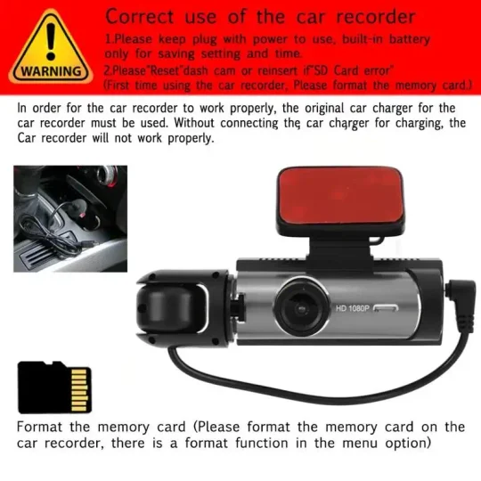 🎥Enesy Front & Rear Dash Cam📹