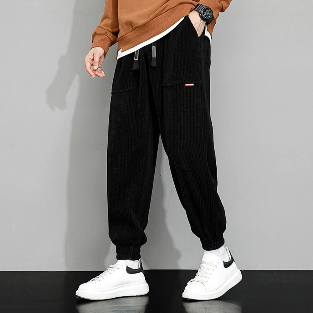 Smiledeer New Men's Loose Fashion Corduroy Sports Pants