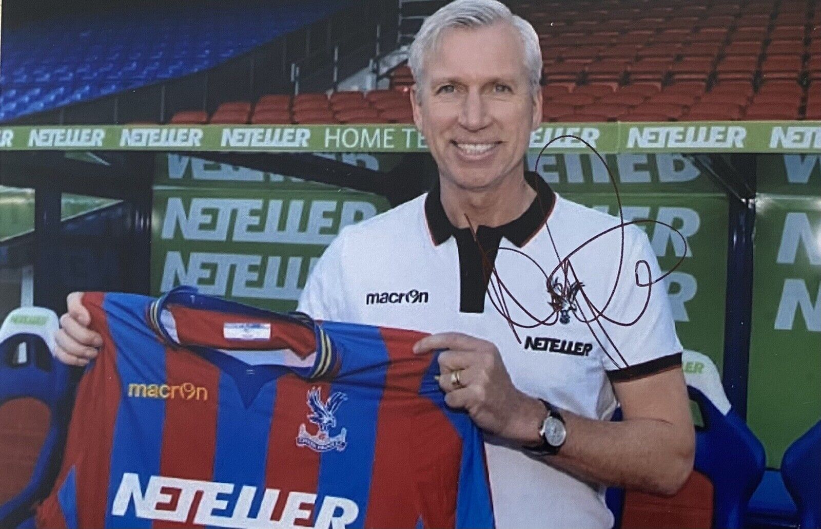 Alan Pardew Genuine Hand Signed Crystal Palace 6X4 Photo Poster painting 3