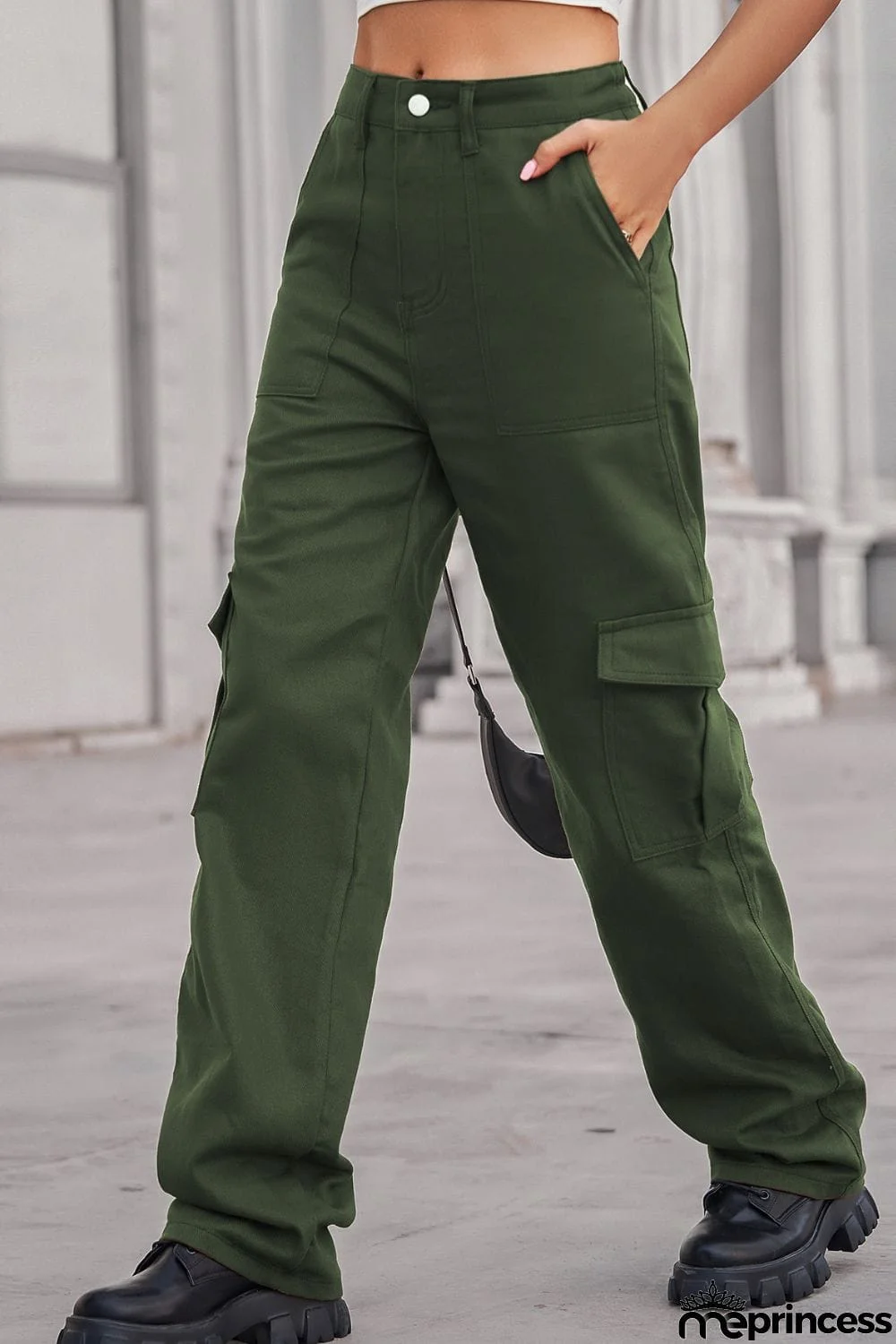 Long Straight Leg Jeans with Pockets