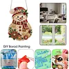 Snowman Acrylic DIY Diamond Painting Pendant Double-Sided Print Kit