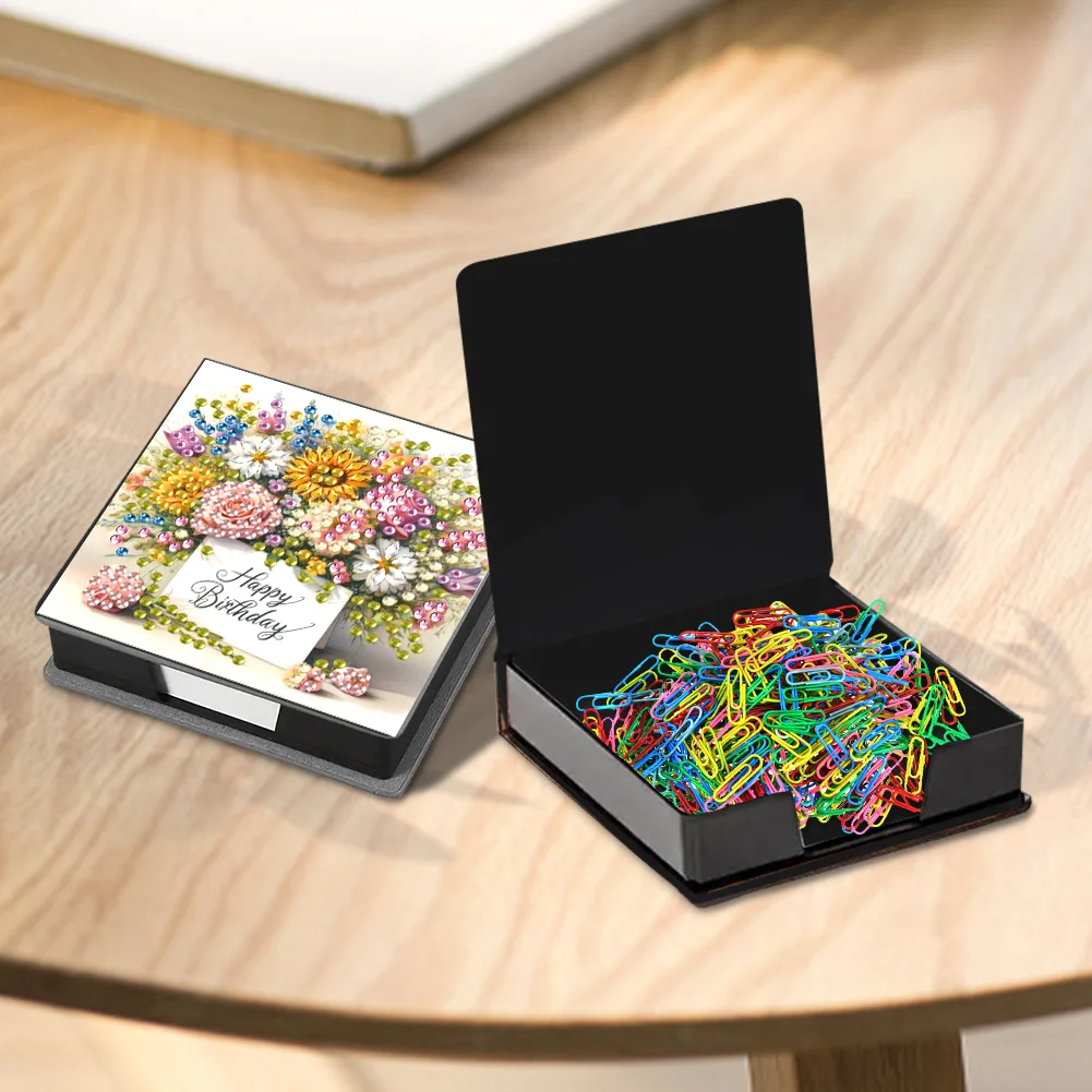 DIY Flower Diamond Painting Memo Pad Holder Mosaic Kit for DIY Art Craft
