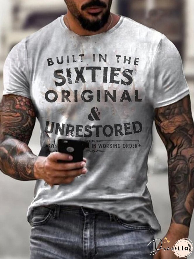 Built In The Sixties Unrestored Motorcy Printed T-shirt