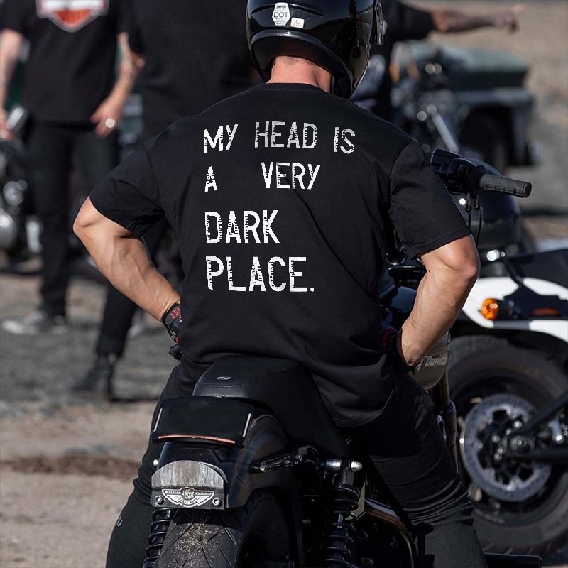 UPRANDY My Head Is A Very Dark Place Printed Men's Vintage T-shirts -  UPRANDY