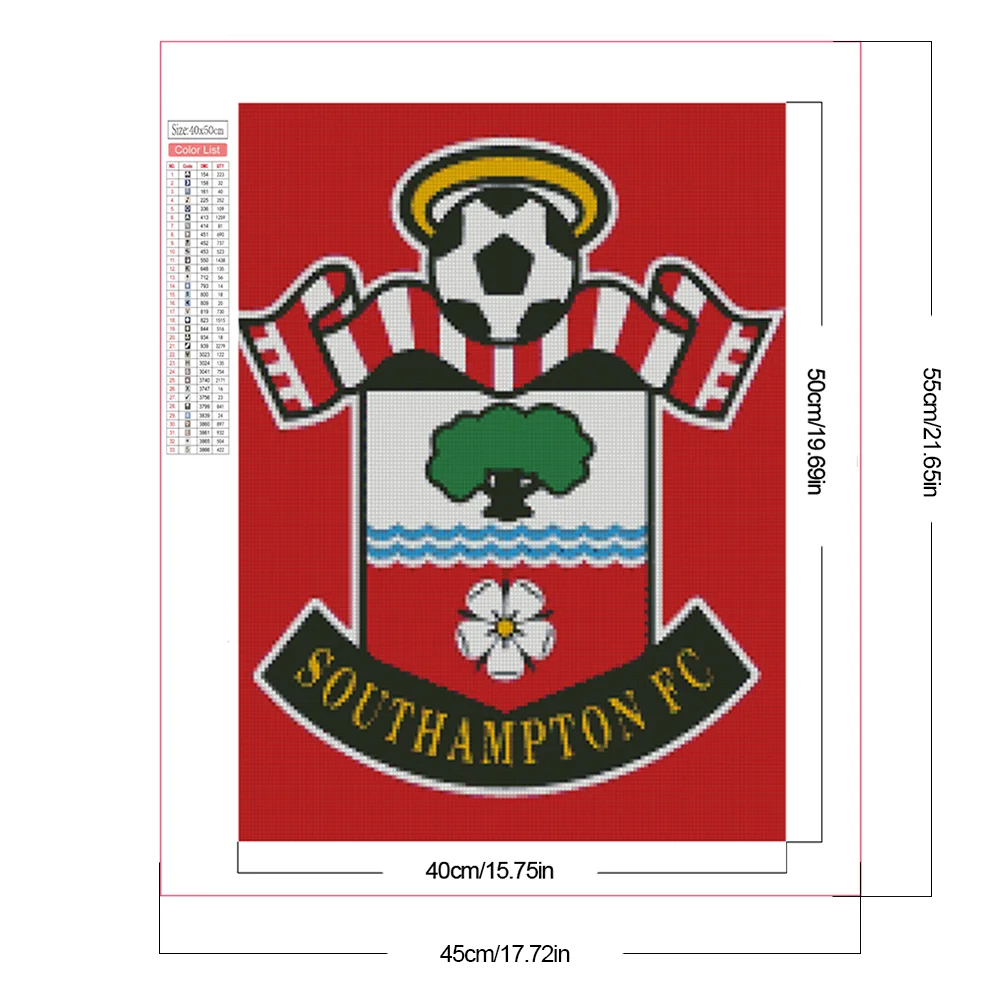 Partial AB Diamond Painting - Full Round Drill - Southampton F.C.(Canvas|45*55cm)