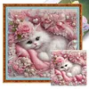 (Multi-Style) Flowers Cats-11CT Stamped Cross Stitch 50*50cm/19.69*19.69in tapestrymarket