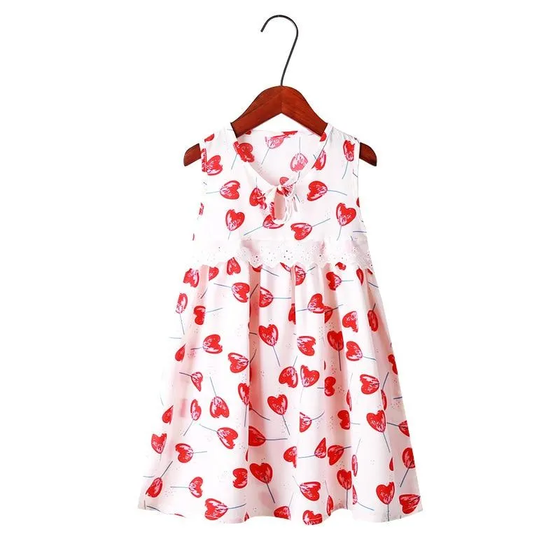Baby Girl Dress Summer Breathable Cotton Linen Sleeveless Dresses for Girls Kids Cute Princess Dress Casual Children Clothes