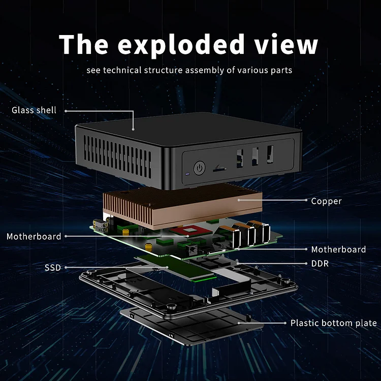 Intel Celeron J4125 Fanless Mini PC--NucBox 3