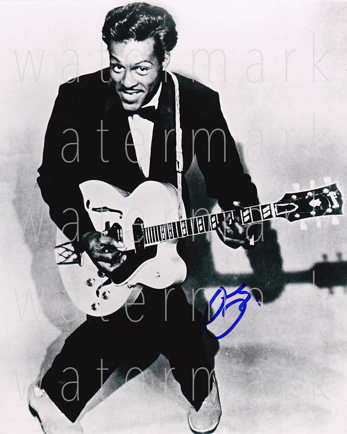 Chuck Berry Johnny B. Goode signed 8X10 print Photo Poster painting picture poster autograph RP