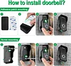 Wireless Doorbell, Intercom Doorbells Hands-Free, Waterproof Full Duplex Door Bell Two Way communication for Home Office 1000ft Range Doorbell Chime with 8 Volume Levels& LED Flash