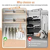 [US Local Warehouse] Set of 4 Wire Shelf Cover 0.32in Thick Removable Wire Rack Covers Easy To Clean and Install PVC Pantry Shelf Cover for Kitchen Pantrys Bathroom Office Shelving (43x20x3in)