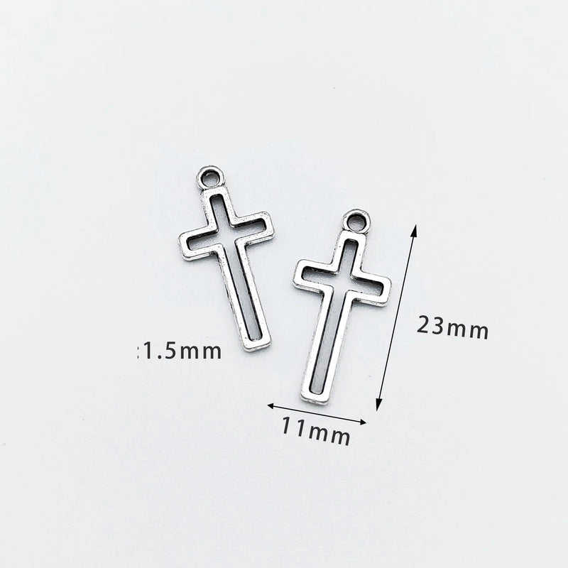 10 Pcs/package Retro Cross Alloy Plating Pendant Jewelry Accessories
