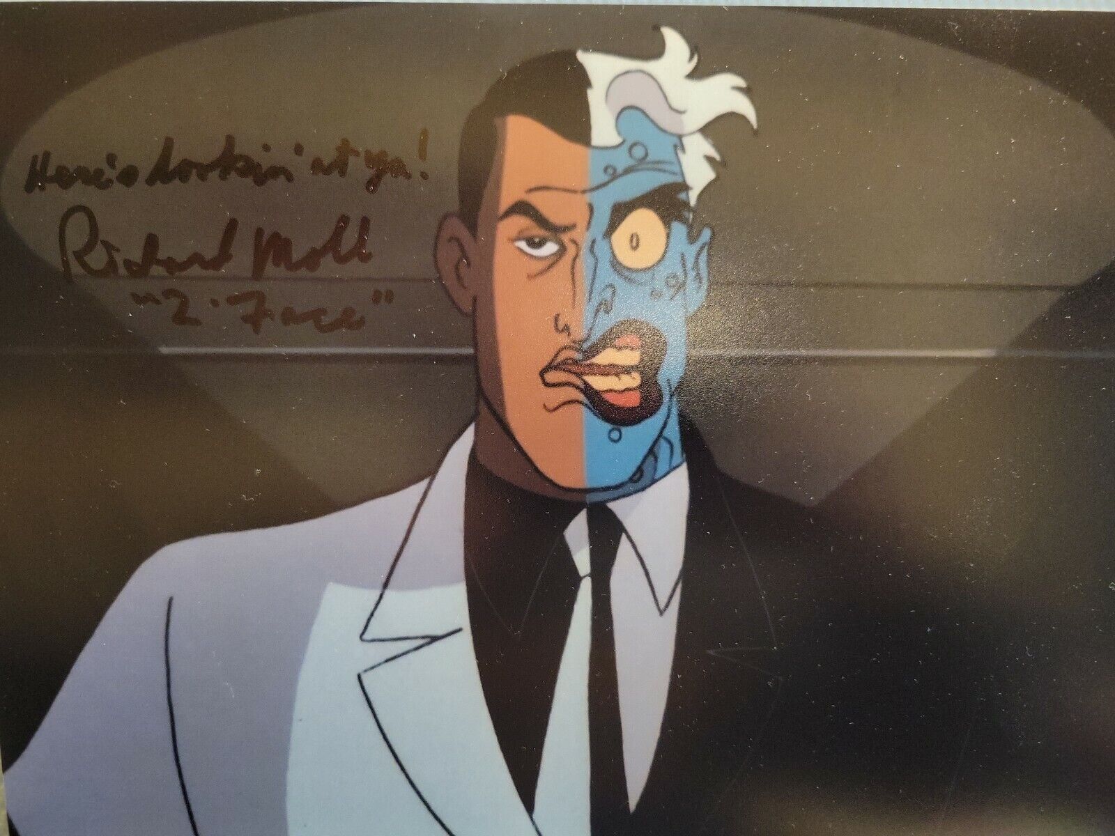 Richard Moll signed 8x10 Photo Poster painting Autographed Batman Animated Two Face