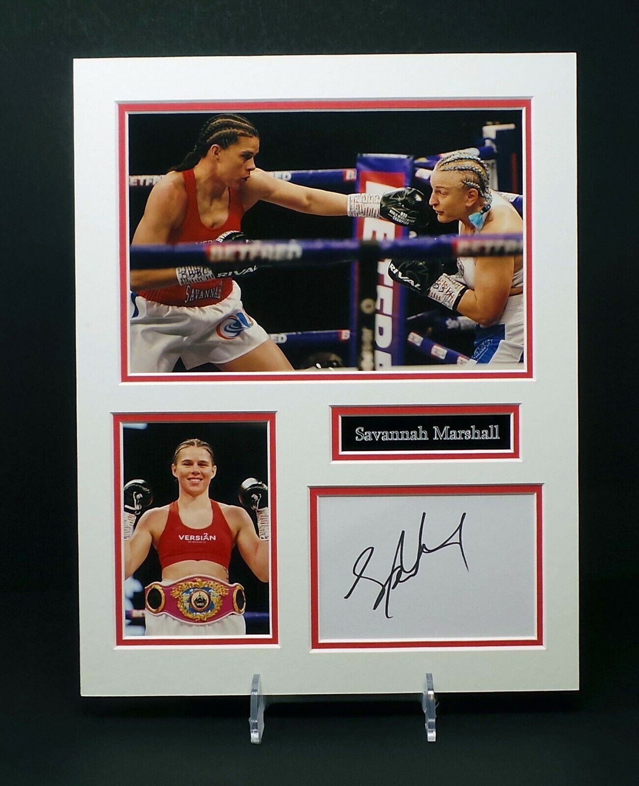 Savannah MARSHALL Signed Mounted Photo Poster painting Display AFTAL RD COA Champion Boxer