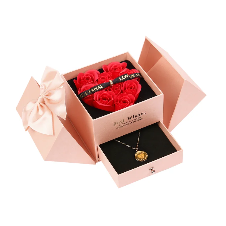 Red Rose Exquisite Jewelry Box Storage Box Valentine's Day Gift Packaging Box