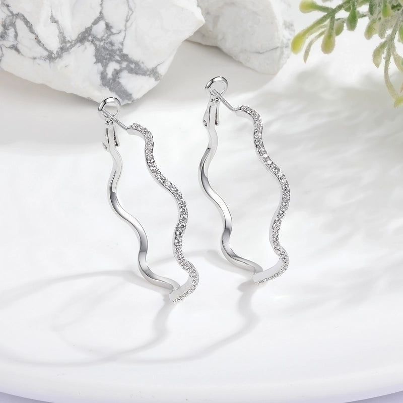 1 Pair Minimalist Round Copper 18K Gold Plated Hoop Earrings