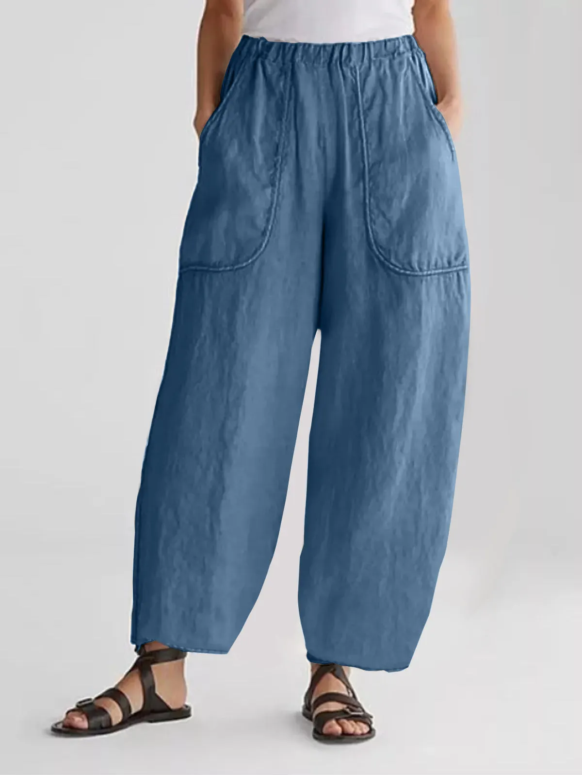 UR Solid Patched Pocket Pants