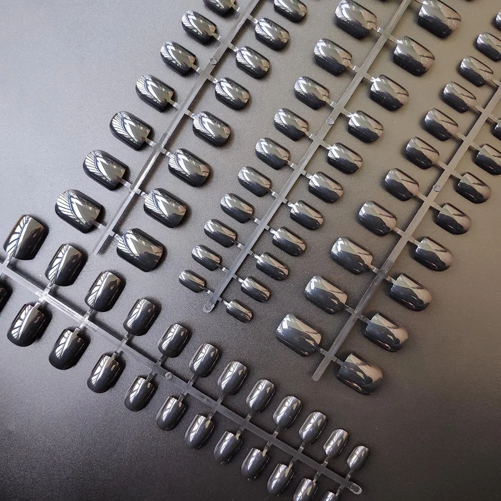 10 Sets Of Same Colors Square False Nail Tips 24 pcs Per Set 10 Sizes Press On Fake Nails DIY Manicure-Nail Inspo