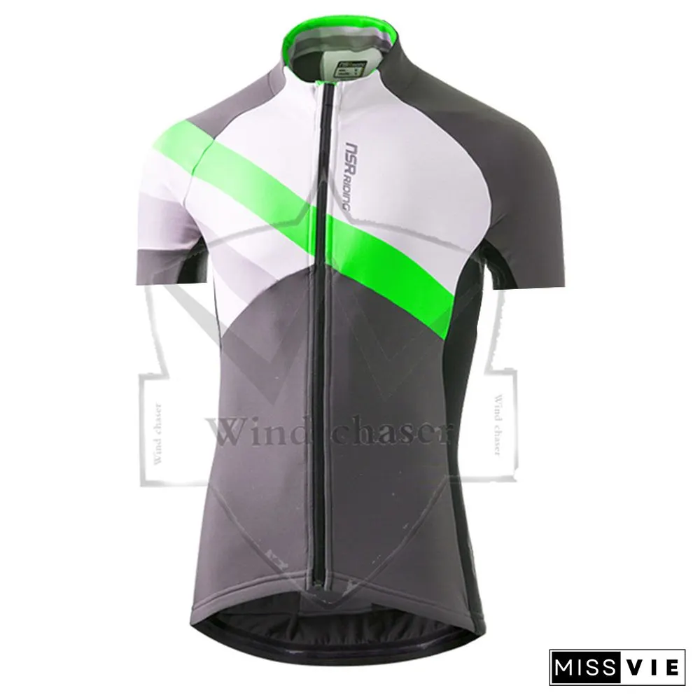 New Nsr Summer Short Sleeve Cycling Jersey Set Breathable Racing Sport Bicycle Jersey Cycling Clothing 여름 자전거 의류