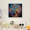 (Stamped/Counted) Glass Painting-Tree Of Life-18CT Cross Stitch 30*30cm/11.81*11.81in