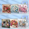 (US Only)6PCS Flowers DIY Diamond Art Greeting Cards Congratulations Cards & Gifts