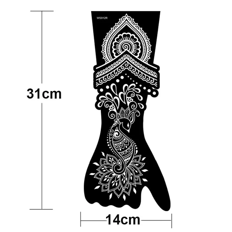 1 Sheet Flower Lace Henna Stencil Body Art Temporary Tattoo Sticker Airbrush Print Stencil Stamp Plates Template Mandala Wedding