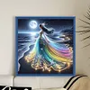 Girls With Fluorescent Lights On The Beach - 18CT Counted Cross Stitch - 35*35cm