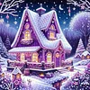 Winter Houses - Crystal Rhinestone Diamond Painting