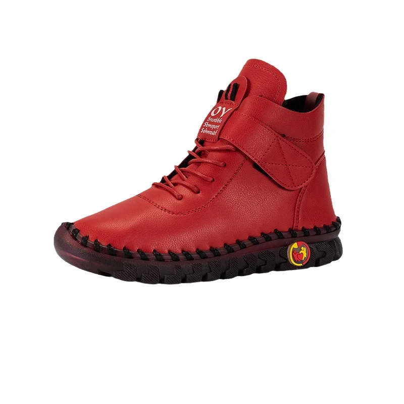 Breakj Breakj Hand-Sewn Women's Shoes High-Cotton Shoes Casual Shoes Winter Plus Velvet Warm Soft Soles Anti-Slip Mother Shoes