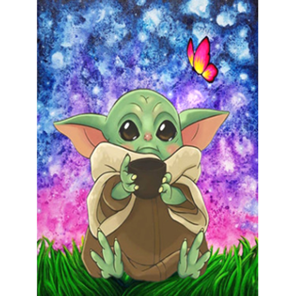 

30*40CM - Round Drill Diamond Painting - Green Monster, 501 Original