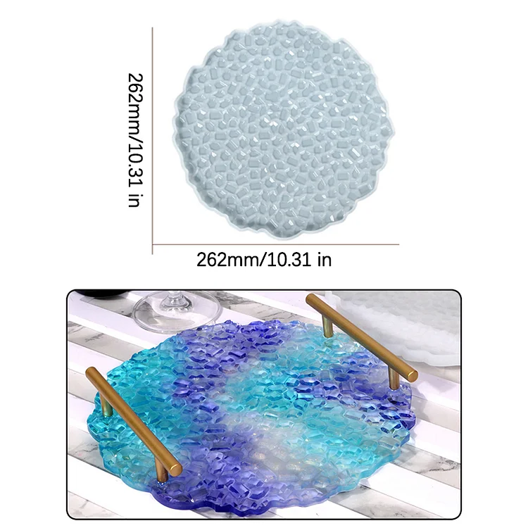Irregular Diamond Textured Tray Resin Mold CrazyMold