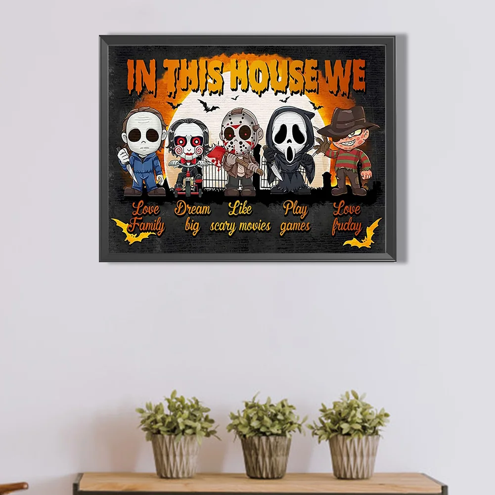 Diamond Painting - Full Round Drill - Horror Movie(40*30cm)