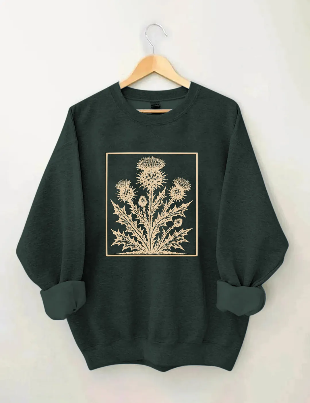 Thistle Scottish Wildflower Nature Lover Sweatshirt