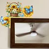 Holz Sonnenblumen Schmetterlinge Tür Ecke Aufkleber - 5d DIY Handwerk Dekoration