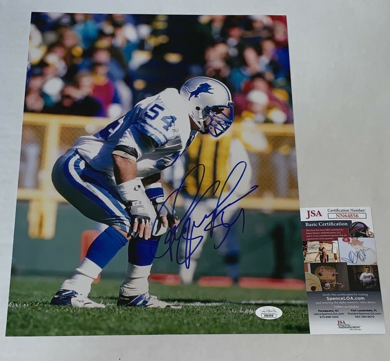 Chris Spielman signed Detroit Lions 11x14 Photo Poster painting autographed JSA