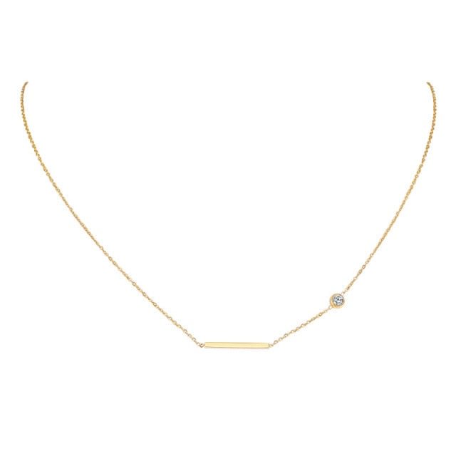 YOY-Delicate Petite Sideway Cross Necklaces Pendant
