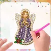 10PCS DIY Pearl Diamond Painting Christmas Fridge Magnets, Sparkling Rhinestone Refrigerator Magnet Craft Kit for Home Decor & Gifts