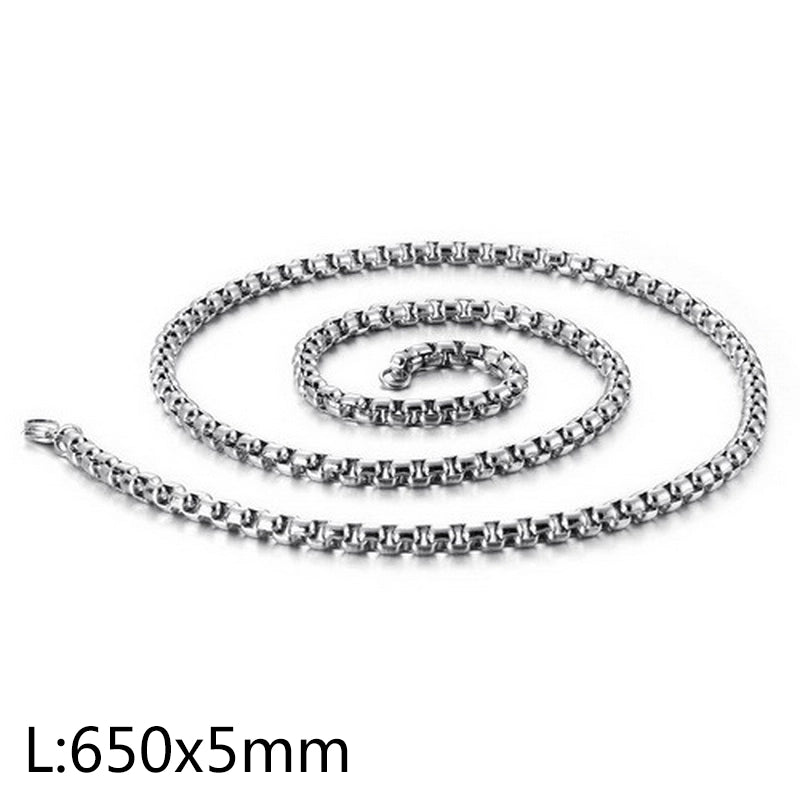 Minimalist Geometric Titanium Steel Chain 18K Gold Plated Unisex Necklace