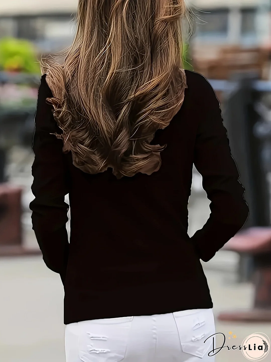 Plus Size Solid Turtleneck Slim T-Shirt, Versatile Long Sleeve T-Shirt For Spring & Fall, Women's Plus Size Clothing