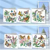6Pcs Diamond Painting Butterfly Flower Bush Greeting Card Set with Envelopes for Birthdays Thanksgiving & Special Occasion