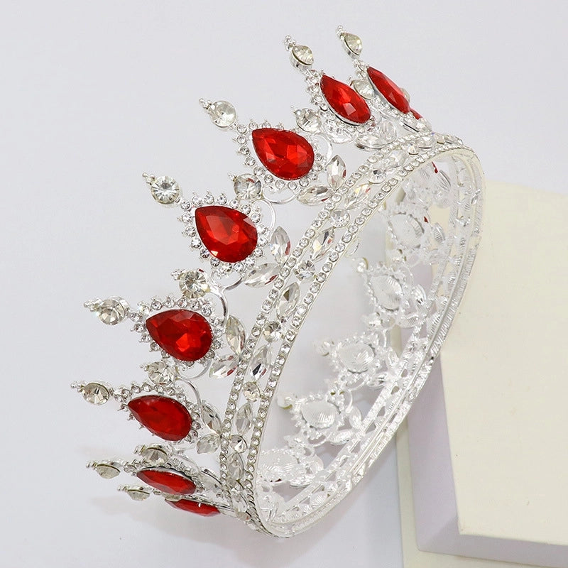 Women’s Elegant Crown Alloy Inlay Zircon Crown