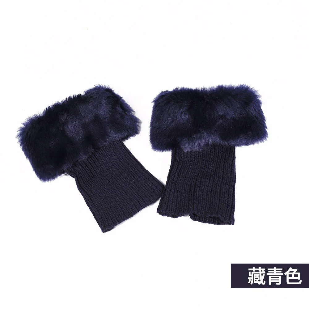 Leg Warmers Women Plush Winter Warm Solid Knitting Womens Legs Warmer European Style All-match Trendy High Elasticity Daily Chic