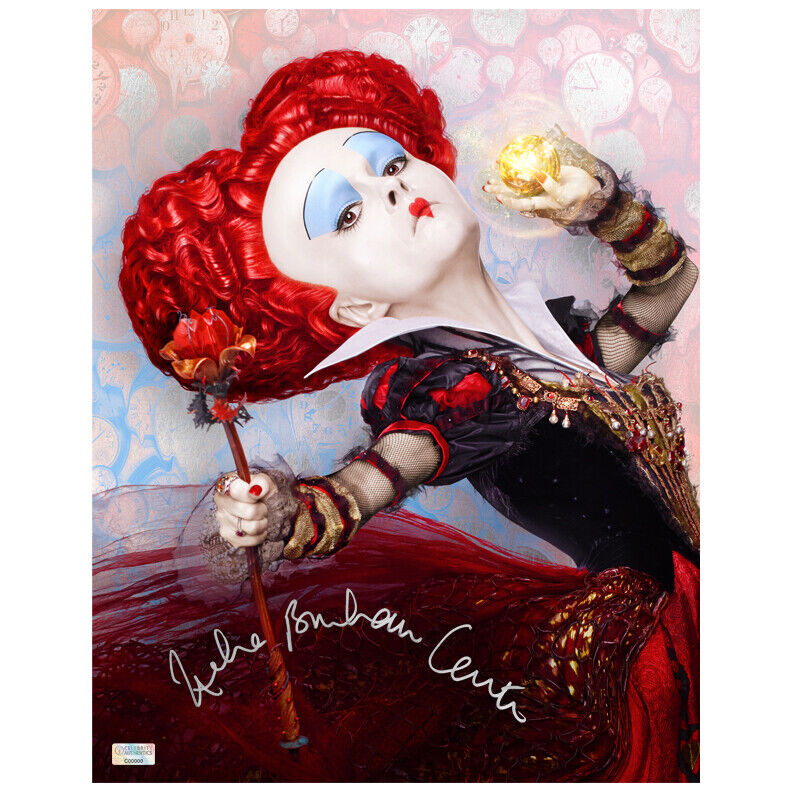 Helena Bonham Carter Autographed Alice in Wonderland The Red Queen 11x14 Photo Poster painting